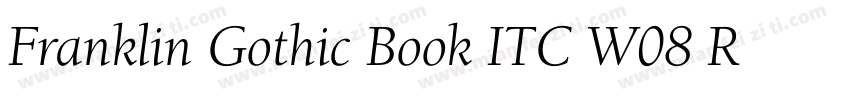 Franklin Gothic Book ITC W08 Rg字体转换